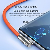 Kabel Pengisian Daya Super Cepat 120w 6A Usb ke Type C Quick Charge Paduan Seng Silikon Kabel Data Putar 180 Derajat untuk iPhone