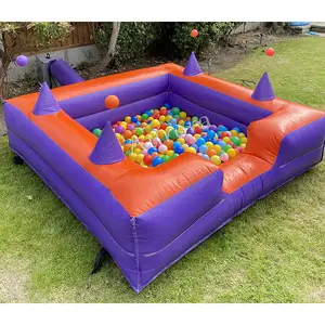 Colorful Inflatable Swimming Pool With Zorb Balls Inflatable Kids Ball Pool With Air Juggler For Sale