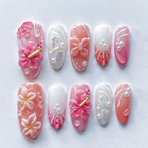 <span class=keywords><strong>Uñas</strong></span> Acrílicas Hechas a Mano <span class=keywords><strong>con</strong></span> Forma <span class=keywords><strong>de</strong></span> Almendra y <span class=keywords><strong>Diseño</strong></span> <span class=keywords><strong>de</strong></span> Mariposa, Reutilizables, para Regalo <span class=keywords><strong>de</strong></span> Navidad y Año Nuevo, Venta al Por Mayor - Product Image 2