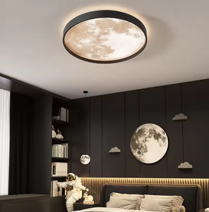 Nueva llegada Control sala de estar Luna diseño decorativo moderno candelabro colgante Led luces de techo - Product Image 3