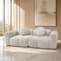 Nouveau canapé modulaire sectionnel pour coin lecture calme, velours premium léger