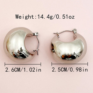 Luoyan 18K Or 316l Titane Acier <span class=keywords><strong>Lune</strong></span> Forme Boucles <span class=keywords><strong>D</strong></span>'oreilles En Acier Inoxydable Goutte <span class=keywords><strong>D</strong></span>'eau <span class=keywords><strong>Croissant</strong></span> Géométrique Personnalisé Boucles <span class=keywords><strong>D</strong></span>'oreilles - Product Image 6