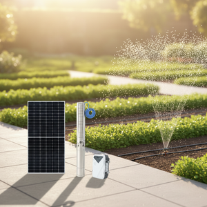 SUNDANKA High Lift 4"/6" DC <b>Solar</b> Water <b>Pump</b> Brushless Stainless Steel Impeller Submersible <b>Pump</b> for Farm & Ranch - Product Image 3