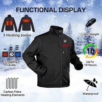Veste coupe-vent unisexe d'hiver 3 en 1 en polaire, chaude, imperméable, zippée, pour la randonnée, le camping, la montagne, en softshell, résistante au vent
