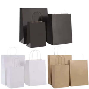 Personalized Brand Brown Kraft Paper <b>Bag</b> Durable Handle Gift Packaging <b>for</b> <b>Wedding</b> Party and Business Boutique - Product Image 1