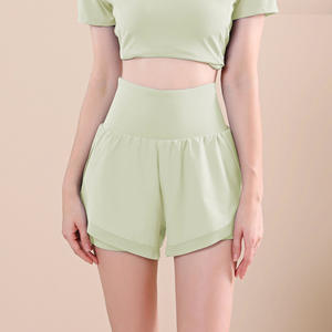 अनुकूलित लोगो लुभावनीय नकली 2 टुकड़े सेट महिला स्कर्ट जिम फिटनेस उच्च कमर योग पहनने वाली कसरत महिला टेनिस स्कर्ट - Product Image 6