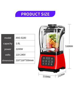 Licuadora Industrial para Alimentos, Licuadoras Comerciales Multifuncionales para Bares, Mezcladora de Alta Potencia, Licuadora de Alta Velocidad para Smoothies - Product Image 2