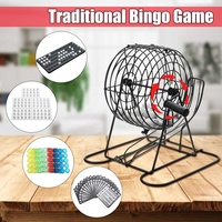Jeu de bingo traditionnel, loterie, jeu familial, cage, boules, cartes, compteurs, jeu de bingo de fête, jeu de boules porte-bonheur