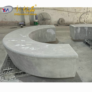Nueva Banco de Hormigón Prefabricado Curvo Gris Magic Stone C50 para Parque o Plaza al Aire Libre - Product Image 1