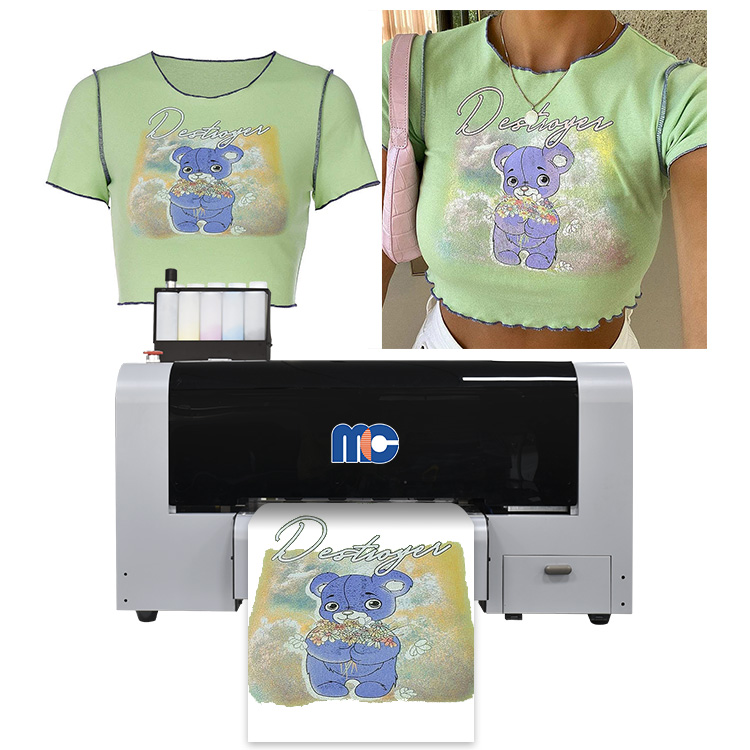 Macro Color 30 cm DTF Printer New Offset Printing Transfer Technology A3 PET Film Machine Xp600/i3200 PrintHead Pigment 1 Year
