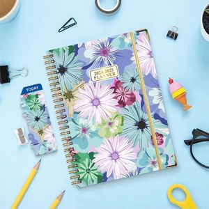 Custom 2024-2025 A5 Pink Spiral Printed Gift Weekly Monthly Goal <b>Diary</b> <b>Notebook</b> Agenda Manifestation Planner Journal - Product Image 3