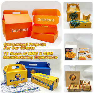 Eco Friendly nero Catering scatola di imballaggio con divisori pasticceria biscotto scatola di carta da Dessert Shawarma cibo Brunch Box - Product Image 5