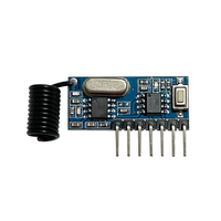 Module récepteur sans fil RF Aiba 433 MHz avec décodeur de code d'apprentissage, arrêt automatique, 4 boutons, ABS universel - Télécommande RXB39-X