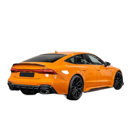 Pour RS7 C8 Kit de carrosserie en Fiber de carbone sèche diffuseur de lèvre avant jupe latérale becquet de queue de canard