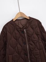 Manteau d'hiver chic pour femme TKS, nouvelle collection automne-hiver, décontracté, col rond, épais, à manches longues, fermeture éclair rétro