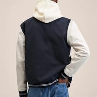 Blouson universitaire personnalisé de haute qualité avec logo brodé Jaket Blouson de baseball en satin Ployster pour hommes