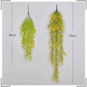 Guirlande artificielle de saule doré en plastique, verdure murale suspendue, décoration intérieure pour mariage, simulation haute fidélité de plantes persistantes - Product Image 4