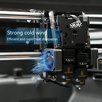 Ventilateur de refroidissement gauche de remplacement pour Bambu Lab X2D, kit de conduit de ventilateur latéral gauche, corrige les problèmes de bruit et les blocages du ventilateur du hotend