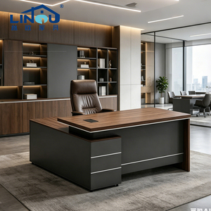Escritorio Moderno, Económico y Duradero, Silla de Escritorio y Gabinete Lateral de Madera, Adecuado para Uso Escolar, Gerencial y Supervisorial - Product Image 2