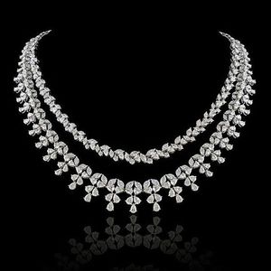 Conjunto de anillos chapados en oro de 22 quilates con perlas bonitas para mujer con piedra lateral de 1ct Joyería fina certificada HRD - Product Image 2