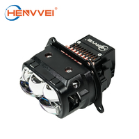 HENVEI XM X2PRO Projecteur LED carré de plus petit volume 12V avec une luminosité plus élevée pour la mise à niveau des lumières de voiture