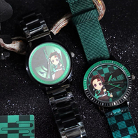 Reloj de pulsera auténtico de Demon Slayer Kimetsu No Yaiba, caja sorpresa con set completo de 8 relojes de cuarzo de anime (incluye el secreto), regalo coleccionable
