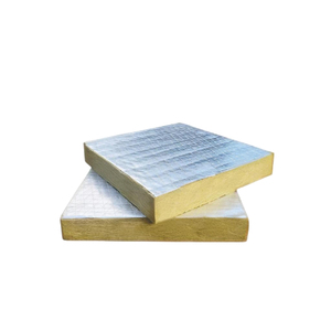 Panneau en <span class=keywords><strong>laine</strong></span> <span class=keywords><strong>de</strong></span> <span class=keywords><strong>roche</strong></span> haute densité OEM jaune avec feuille d'aluminium 60-220 kg/m³ – Épaisseur personnalisable, ignifuge et écologique - Product Image 1