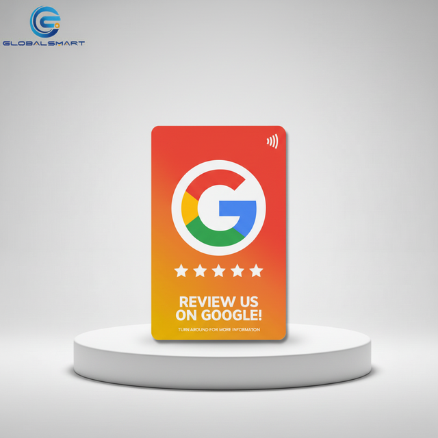 Programmable NFC google Review Card With QR Code for Social Media Facebook Instagram Whatsapp Linkedin