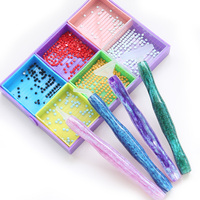 Kit d'outils à ongles pour peinture diamantée, 1set, pointe filetée