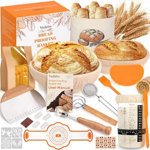 Complete Sourdough Bread <b>Baking</b> <b>Kit</b> with Banneton Proofing Baskets Sourdough Jar <b>Baking</b> Tools for Beginners Best <b>Baking</b> Gifts - Product Image 2