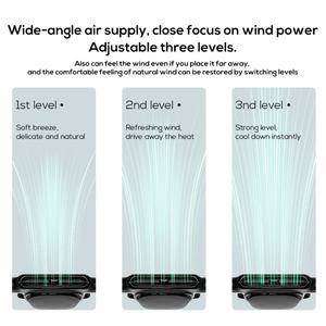 Pluska CF07 Automotive <b>12V</b> 24V Wide Voltage <b>Fan</b> 2000mAh Battery Operated Compact Mini <b>Fan</b> 3 Adjustable Speeds - Product Image 5