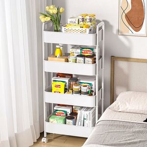 Nouvelle Étagère de Rangement Mobile à 4 Niveaux pour Cuisine, Panier d'Angle Rotatif pour Fruits et Légumes, Égouttoir et Présentoir - Product Image 3