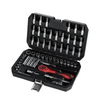 Kit d'outils universels 216 pièces avec rallonges de couple, clés à douilles, poignées, boîte à outils, douilles hexagonales et clés à cliquet
