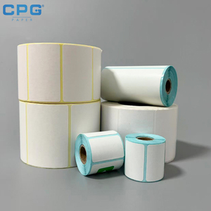 Factory Supply 3x5 4x4 Inch Eco-Friendly FSC Certified Thermal Label Paper Green Retail Shelf Price Tag Sticker Roll - Product Image 1