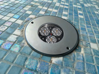 Projecteur LED sous-marin étanche IP68 3W à intensité variable en acier inoxydable 316L DMX512 RGB/RGBW pour éclairage de piscine et de paysage DC12V/24V