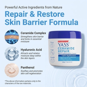 <span class=keywords><strong>Crema</strong></span> Hidratante con <span class=keywords><strong>Urea</strong></span> YASS 500g +5% Pantenol, Hidratación Profunda, Reparación <span class=keywords><strong>de</strong></span> <span class=keywords><strong>la</strong></span> Barrera Cutánea, para Mujeres, Uso Diario, Piel Mixta y Sensible, Rostro - Product Image 4