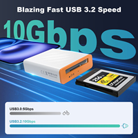 Lector de tarjetas de memoria USB 3,1 tipo C Gen 2 10Gbps Fast CFexpress tipo B instalación externa compatible con Windows/Mac/Linux/Android