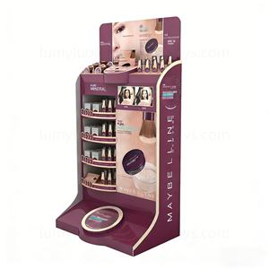 Made-to-Order Metal Floor <b>Display</b> <b>Racks</b> with Shelves for Cosmetics Custom Design Shop Furnitures Visual Merchandising Stand - Product Image 6