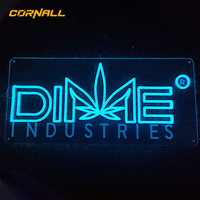 Enseignes électroniques en acrylique 3D avec logo, effet ondulé, effet flamme, enseigne lumineuse personnalisée au néon pour les entreprises et les bars