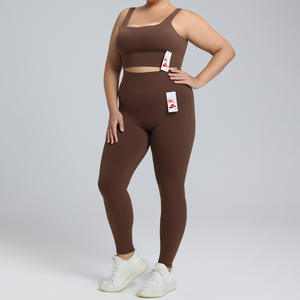 Set Yoga per Donna con <span class=keywords><strong>Top</strong></span> Sportivo in <span class=keywords><strong>Lycra</strong></span> Personalizzato e Pantaloncini a Vita Alta, Leggings per Fitness e Corsa - Product Image 3