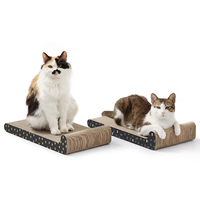 Griffoir et lit de repos 2-en-1 horizontal pour chats d'intérieur, fabrication OEM