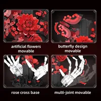 Kaiyu K96247 2026 Nuevo Modelo MOC Creativo de Cruz de Rosas, Ladrillos Coleccionables Exquisitos, Juguetes DIY, Regalo, 901 Piezas, Sets de Bloques de Construcción
