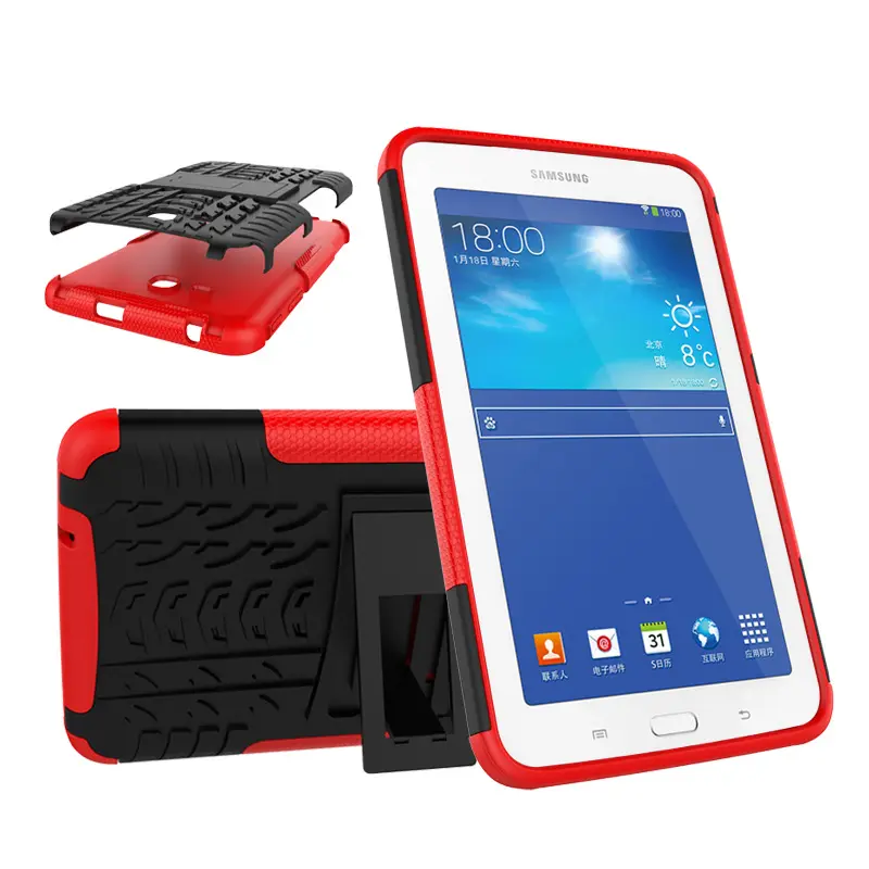 For Samsung Galaxy TAB A E A6 A7 S2 S3 S4 S5E S6 S7 S8 A8 9.7 10.1 10.5 inch hybrid rugged rubber cover tablet kickstand case