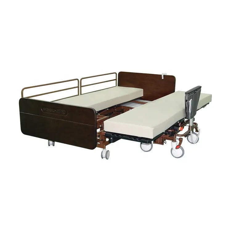 WEGO 다기능 휠체어 홈 케어 침대 전기 간호 침대 강철 조정 가능한 접을 수있는 병원 환자 침대