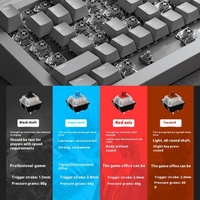 Clavier de jeu à interrupteurs bleus, clavier compact 60% pour joueurs, Teclado 61, rétroéclairage RVB, filaire USB, clavier mécanique noir pour PC portable, neuf