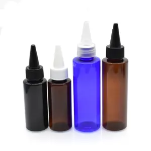 bemalte farbige flachschulter-flaschen aus pet 30 ml 50 ml 100 ml 150 ml kunststoff-shampoo-farbflasche