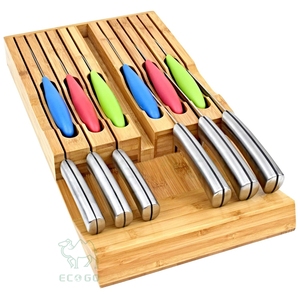 Bloque de Cuchillos de Bambú Ecológico con Ranuras Universales y Capacidad Personalizable para Almacenamiento en la Encimera de la Cocina - Product Image 5