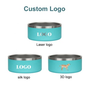 Bol pour chien personnalisé avec logo, 18 oz/32 oz/42 oz/64 oz/100 oz, pour nourriture et eau, en acier inoxydable, durable, antidérapant, isolé, bol d'alimentation pour animaux de compagnie - Product Image 3