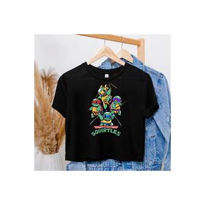 Squirtles smussati stampato raccolto nero