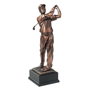 Golfer <b>Trophy</b> UV Printed Crystal Metal Paper Material for Trade Show Giveaways and Welcome Gifts - Product Image 1